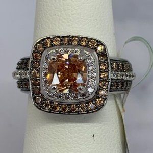 RS Covenant Sparkling Clear & Chocolate CZ Ring